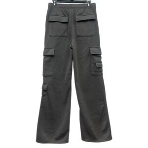 Sugar Kiss Y2K Cargo Sweatpants Wide Leg Gray Streetwear M